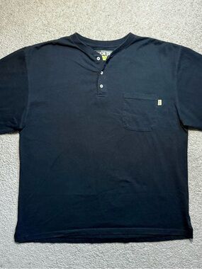 Walls Tough Tee pocket henley black t-shirt XL